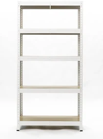Policový regál 1800x900x450mm, nosnost 2150kg, bílý | AKCE RH45-5 BILA
