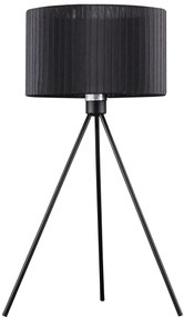 CLX Dizajnová stolná lampa trojnožka ROMAN, 1xE27, 60W, čierna