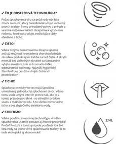 Laveo Desna Cycleon 2.0, závesná WC misa s toaletným sedadlom z duroplastu, Vortex splachovanie, biela lesklá, LAV-VMD_610S