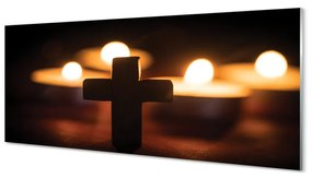 Obraz plexi Kríž sviečok 120x60 cm