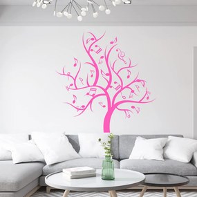 Veselá Stena Samolepka Hudobný strom Farba: růžová, Veľkosť: 100 x 100 cm