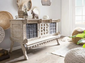 furniture-nabytek.cz - Masívna komoda Damchaya II z mangového dreva, lakovaná, biela