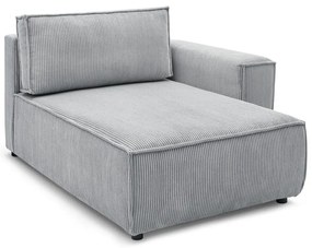 Svetlosivý menčestrový modul pohovky (pravý roh) Nihad modular – Bobochic Paris