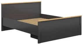 Manželská posteľ 160 cm BRW Hesen LOZ1S/140 (grafit + dub artisan). Akcia -17%. Vlastná spoľahlivá doprava až k Vám domov. 1062513