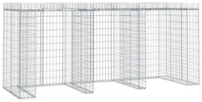 Gabiónová stena na smetný kôš 270x91x120 cm pozinkované železo