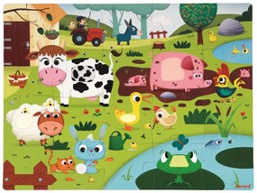 Puzzle hmatové - Zvieratká na farme - 20 ks