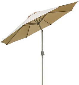 Slnečník N18 Ø 2,7 m sklopná polyester/hliník - krémová