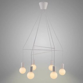 Alto Závesné svietidlo 6x40w E27 Biela matná