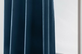 Zatemňovacia záclona DREAM VELVET 140x250 cm, petrolejová Zavesenie: Riasiaca páska
