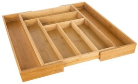 eCarla Organizér do zásuvky, príborník, bambusový, nastaviteľný ISO 33,5-50x46x4,6cm