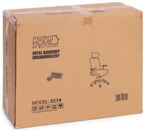 ModernHome Otočná kancelárska stolička s nastaviteľným operadlom a výškou - čierna ModernHome