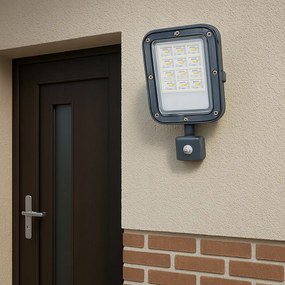 BERGE LED reflektor ODYN s pohybovým senzorom 30W - 2700lm - 4000K - IP66