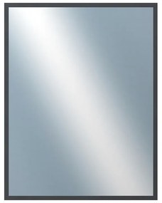DANTIK - Zrkadlo v rámu, rozmer s rámom 70x90 cm z lišty KASETTE šedá (2758)