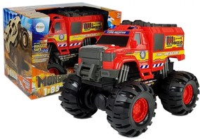LEAN TOYS Hasičské auto Monster Truck 1:8 - červené