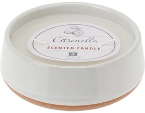 Repelentná sviečka Citronella, biela, 420 g, 12 x 4,5 cm