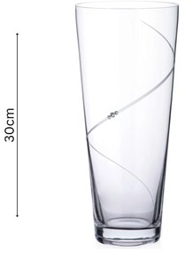Diamante krištáľová váza Silhouette City s kryštálmi Swarovski 30cm