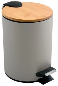Taupe nášľapný oceľový odpadkový kôš 5 l Adonis – Spirella