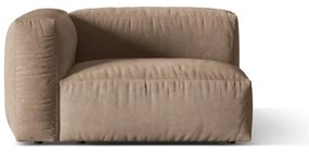 Svetlohnedý zamatový modul pohovky (ľavý roh) Martina – Micadoni