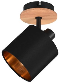 Bodové svietidlo v čierno-prírodnej farbe ø 12 cm Tommy – Trio