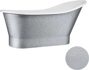 Besco Voľne stojaca vaňa z liateho mramoru Gloria Glam G 150x67 (160x67,5) BESCO-Rozmery: 150x67, BESCO-Farba: Biela/grafit