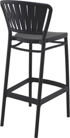 PORTOFINO BAR 75 záhradná barová stolička black