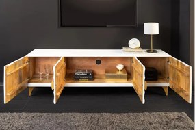 TV-skrinka 48411 Bailey 180cm Drevo Mango Bielené  - Komfort-nábytok