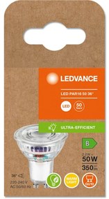 LED žiarovka GU10 2,2W = 50W 350lm 2700K Warm 36° LEDVANCE Ultra Efficient