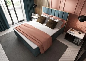 IVETTE MANŽELSKÁ POSTEĽ 140X200 DUBOVÝ RÁM + 2 x MATRAC + TOPPER