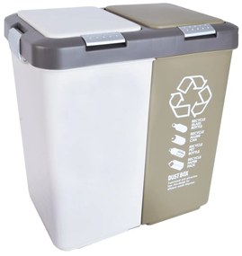 Odpadkový kôš DUO na triedenie odpadu 37 x 24 x 37 cm
