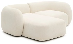 Krémová ženilková rohová pohovka (ľavý roh/s leňoškou) Martina – Kave Home