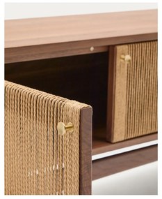 Hnedý TV stolík v dekore orecha 200x50 cm Elan – Kave Home