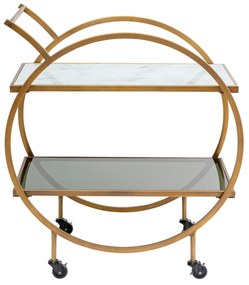 Loft barový stôl mosadzný