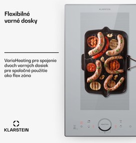 Klarstein Delicatessa Domino Prime, vstavaná indukčná varná doska, 2 zóny, 3500 W