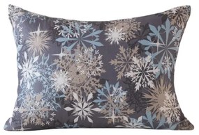 Obliečka na vankúš z mikrovlákna SNOWFLAKE 70x90 cm, modrosivý