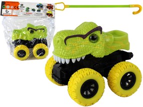 Lean Toys Zelená štvorkolka na trecí pohon – T-Rex