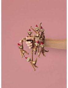 Soška z masívneho dreva Kay Bojesen Denmark Monkey Teak