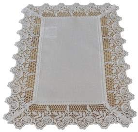 Elegantný obrus s jemnou tkaninou a širokou čipkou Šírka: 150 cm | Dĺžka: 280 cm