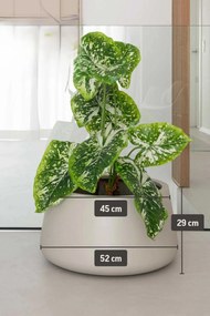 Kvetináč GORDO, sklolaminát, výška 29 cm, krémový