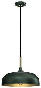 Milagro Luster na lanku LINCOLN 1xE27/60W/230V pr. 35 cm zelená MI1801