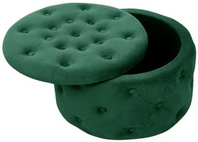 Úložná taburetka ALIA fľaškovo zelená