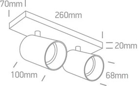 Moderné svietidlo ONE LIGHT stropné svietidlo 65205N/B