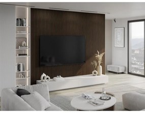 Mexen Lam-F, akustické stenové lamely 275 × 30 cm, plstený podklad 8 mm, technická dyha, orech pálený, S105-275307-3015-024