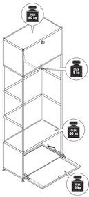 Kovový vešiak »CN3«, biely