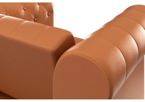 Koňakovohnedé kreslo chesterfield z imitácie kože Felix – Støraa