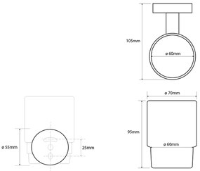 Sapho Sapho, X-ROUND pohár, chróm, XR903