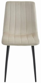 Set 2 kresiel LAVA -  béžový zamat / čierne nohy