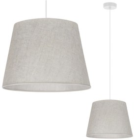 Závesné svietidlo Len1, 1x svetlobéžové textilné tienidlo, (fi 38 cm), w