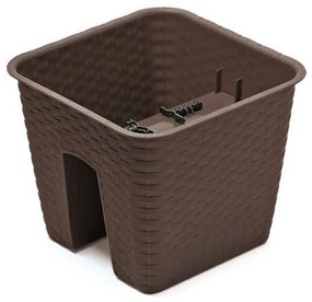 Truhlík na zábradlie RATONA hnedý 28 cm