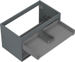 Mexen Box-A, závesná skrinka 80 cm, 2 zásuvky, grafitová matná, 91AX0-0800-470-2-66