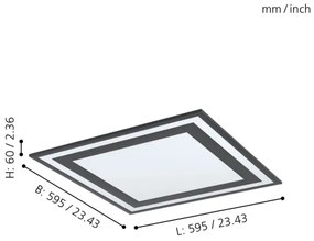 Eglo 99039 - LED Stropné svietidlo SAVATARILA LED/36W/230V